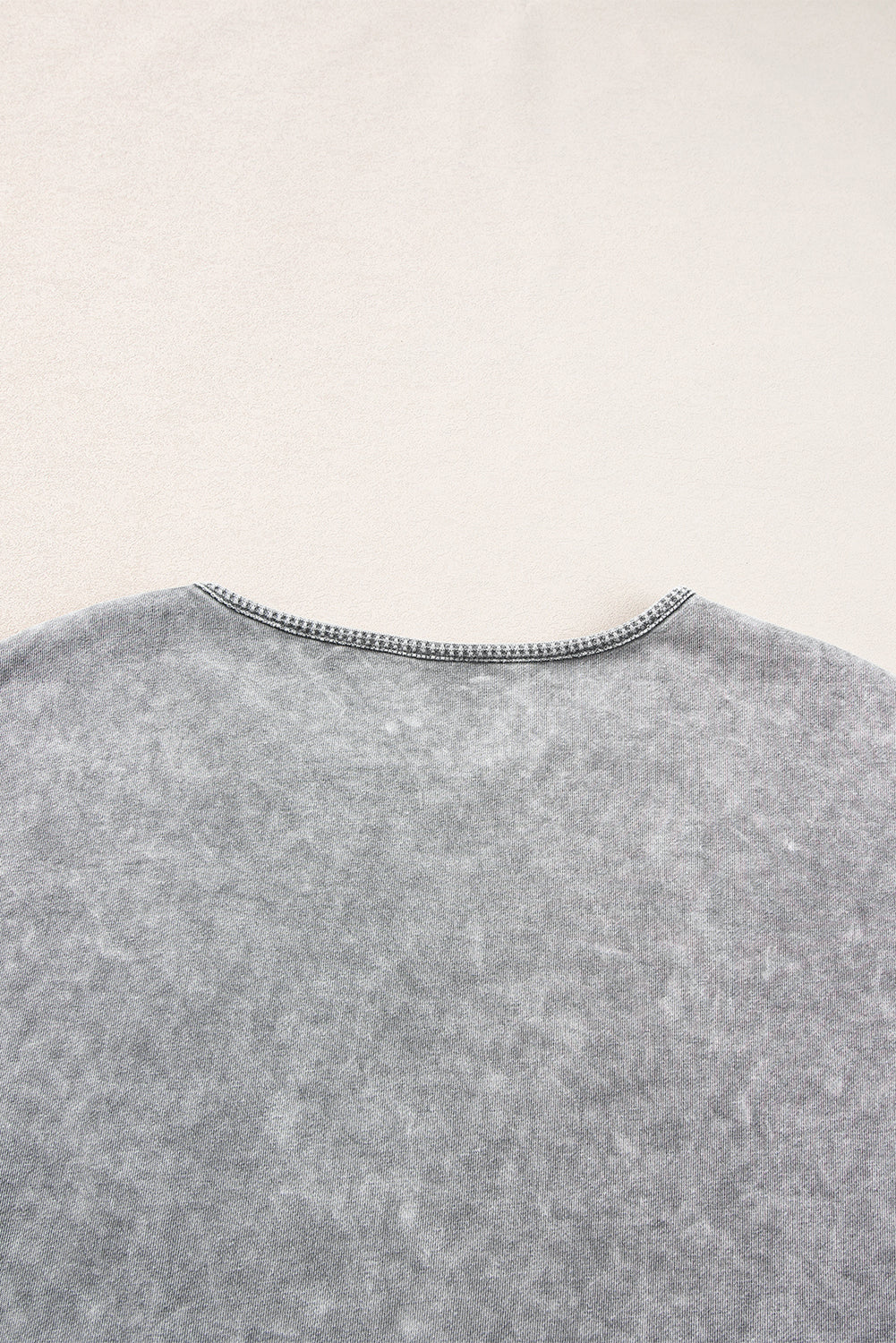 Mineral Wash Exposed Seam Drop Shoulder Oversized Tee | Philippine Gray