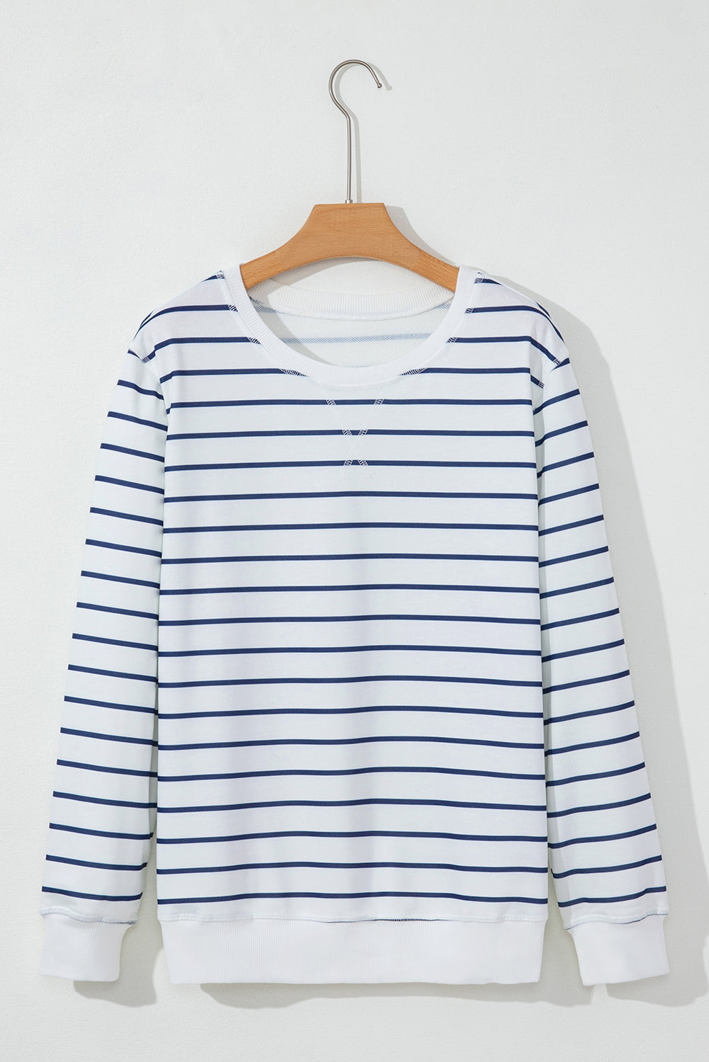 Printed Plus Size Long Sleeve Top | Stripe