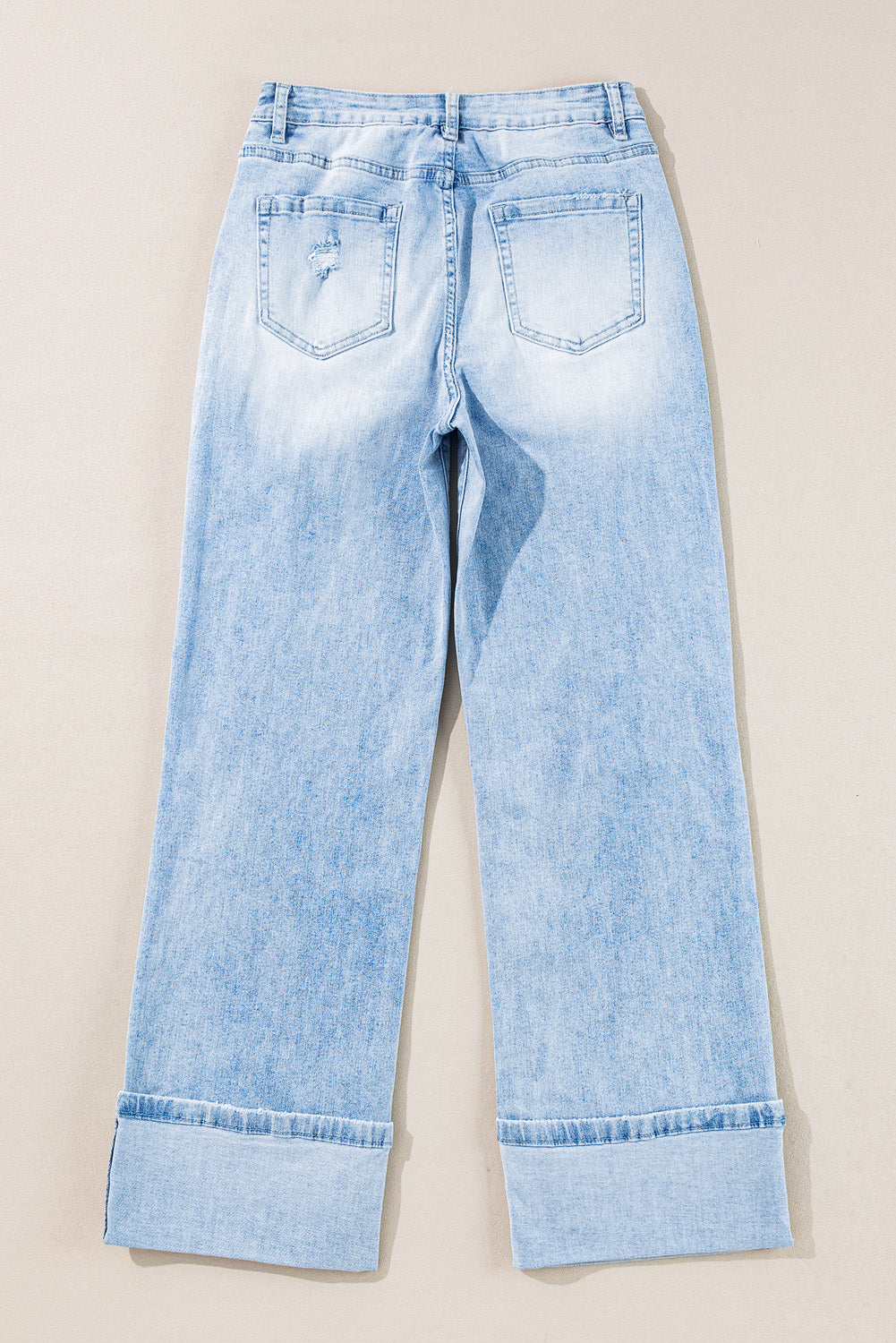 Light Wash Distressed Flare Jeans | Beau Blue