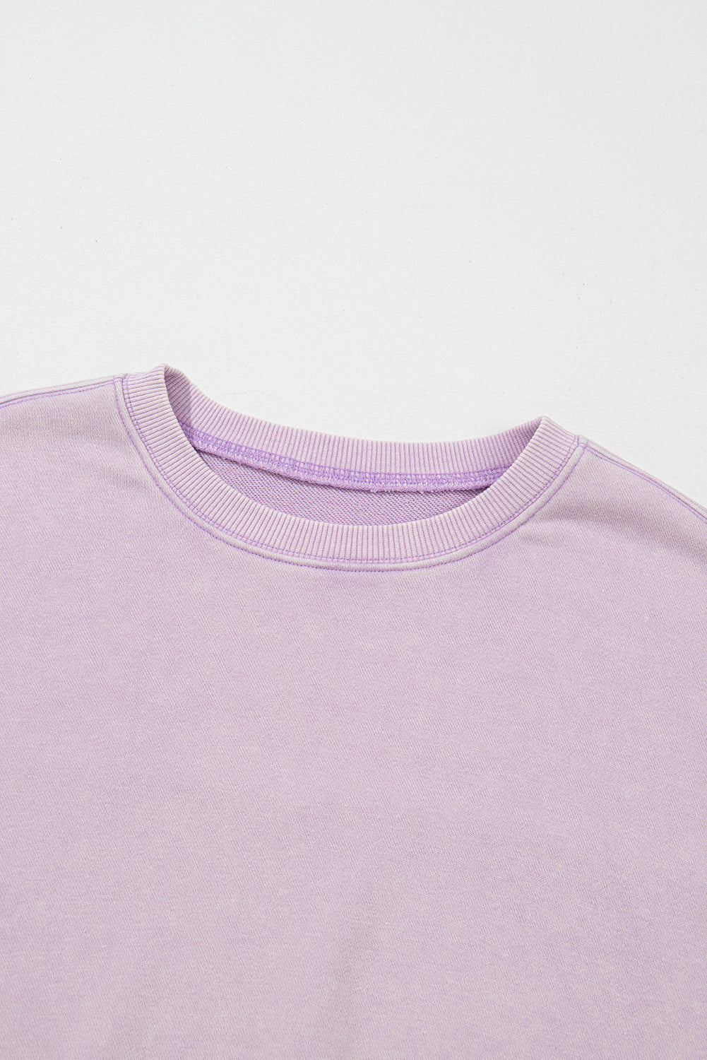 Exposed Seam Batwing Sleeve Drop Shoulder Sweatshirt | Orchid Petal