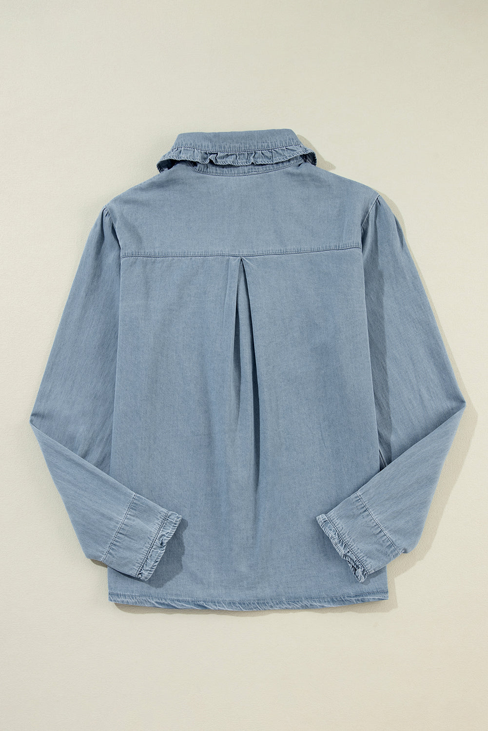 Turn-Down Collar Chambray Shirt | Dusk Blue