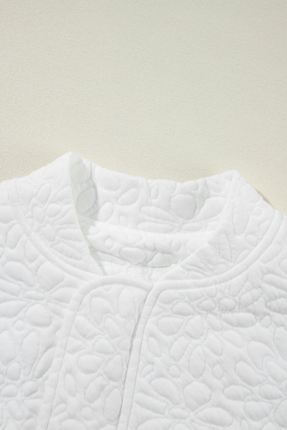 Floral Quilted Jacket | White