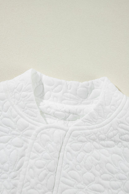 Floral Quilted Jacket | White