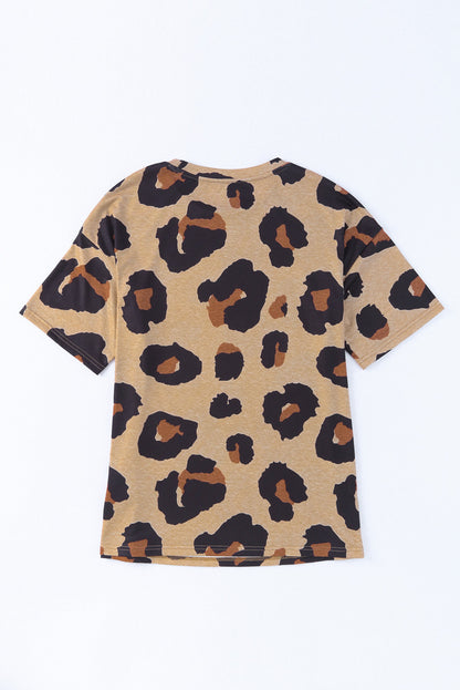 Boyfriend  Print Loose T Shirt | Leopard