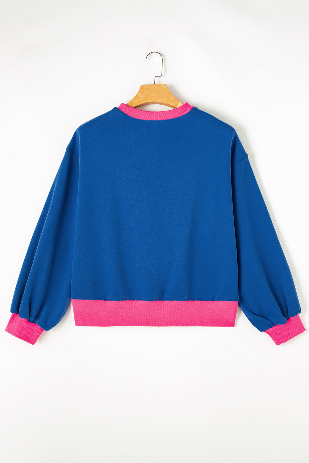 Colourblock Bubble Sleeve Sweatshirt | Blue