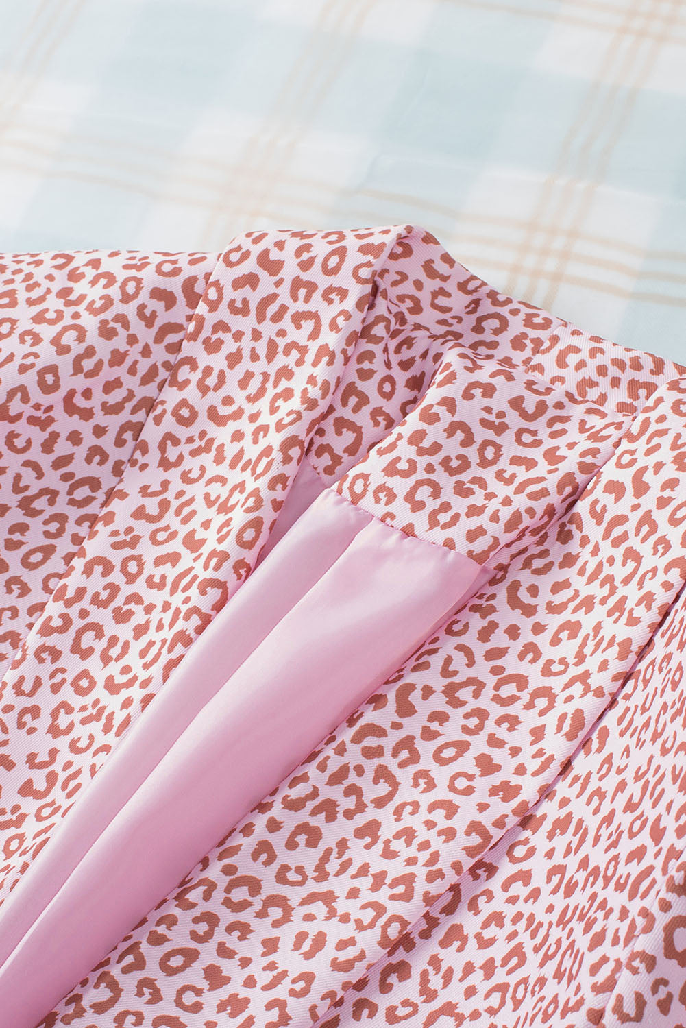 3/4 Sleeve Leopard Blazer | Pink