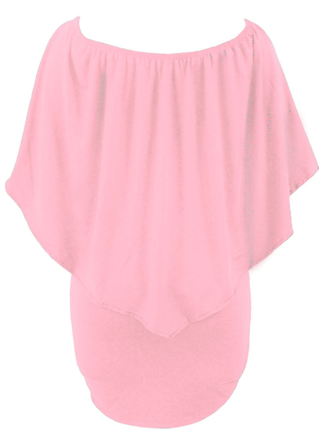 Multiple Dressing Layered  Mini Poncho Dress | Pink