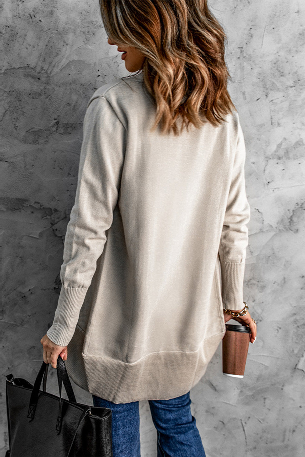 Super Soft Long Sleeve Open Cardigan | Khaki