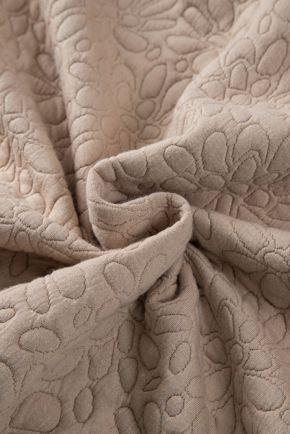 Floral Quilted Jacket | Light French Beige