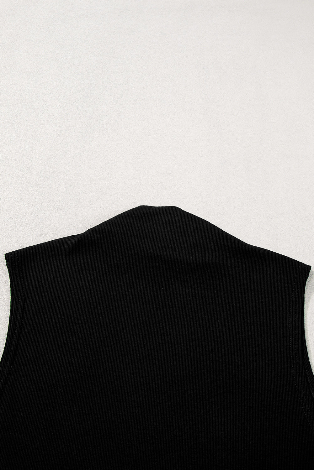 Solid Mock Neck Tank Top | Black