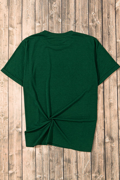 St Patrick Clover Patch Sequin Graphic T-Shirt | Green