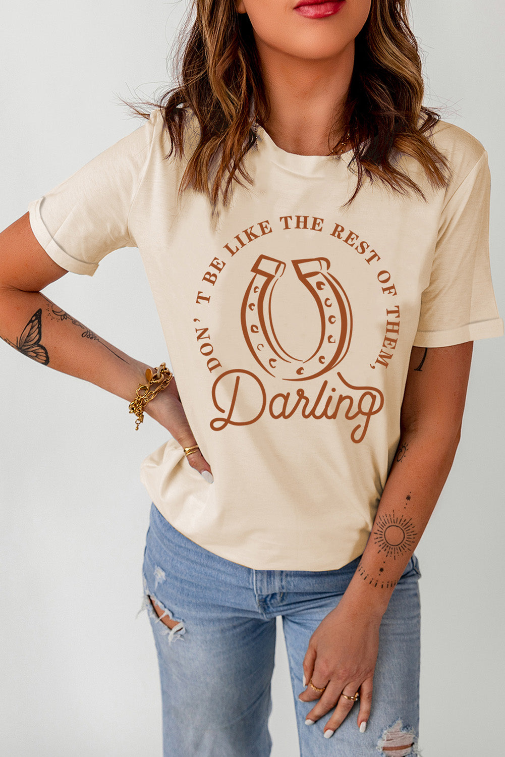 Do Not Be Like The Rest Of Them Darling Graphic Tee | Khaki