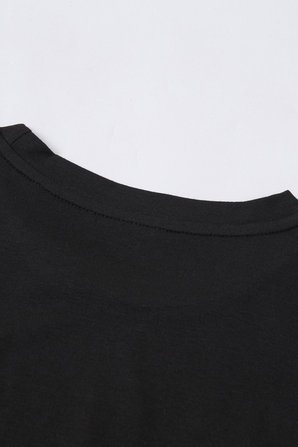 Solid Colour Crew Neck Tee | Black