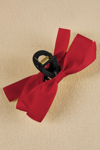 Bow Decor Large Hair Claw Clip | Fiery Red