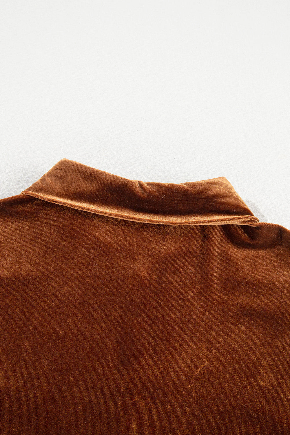 Chest Pocket Velvet Shirt | Chestnut