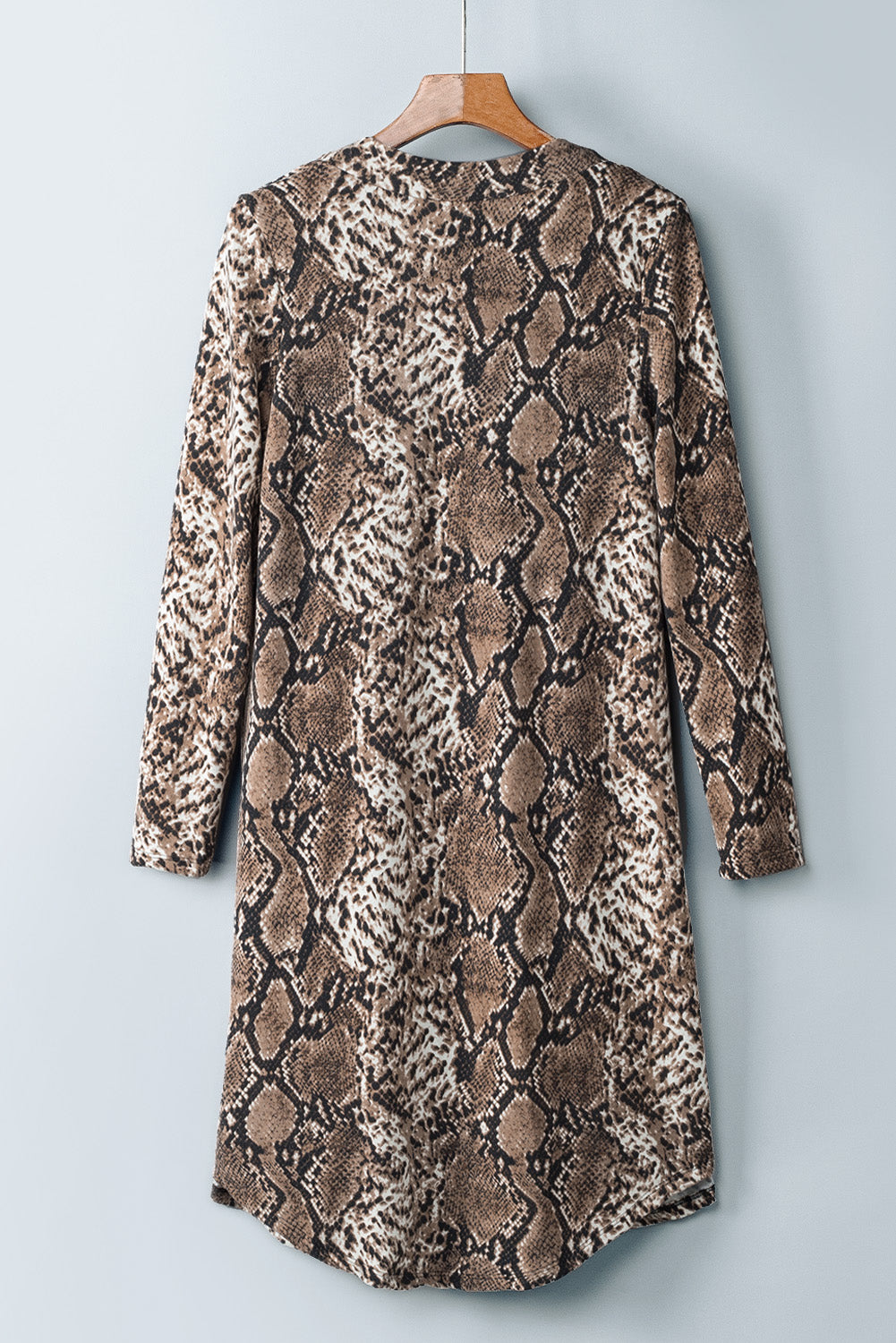 Snake Print Long Cardigan | Multicolour