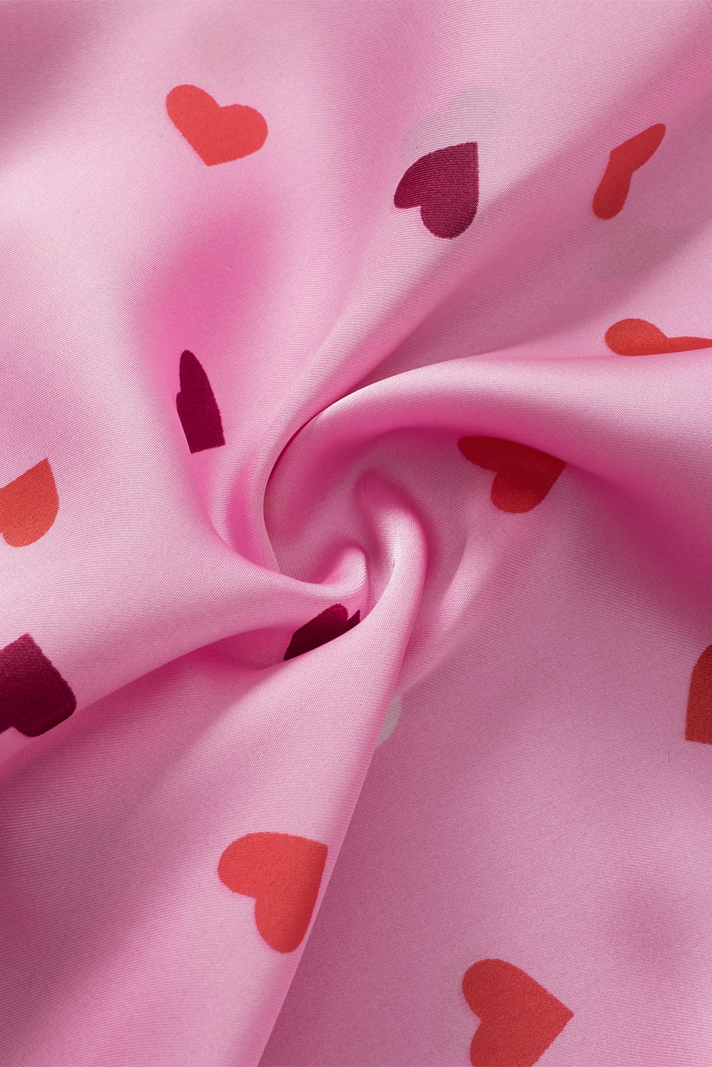 Valentine Heart Shape Print Plus Size Sleepwear | Pink