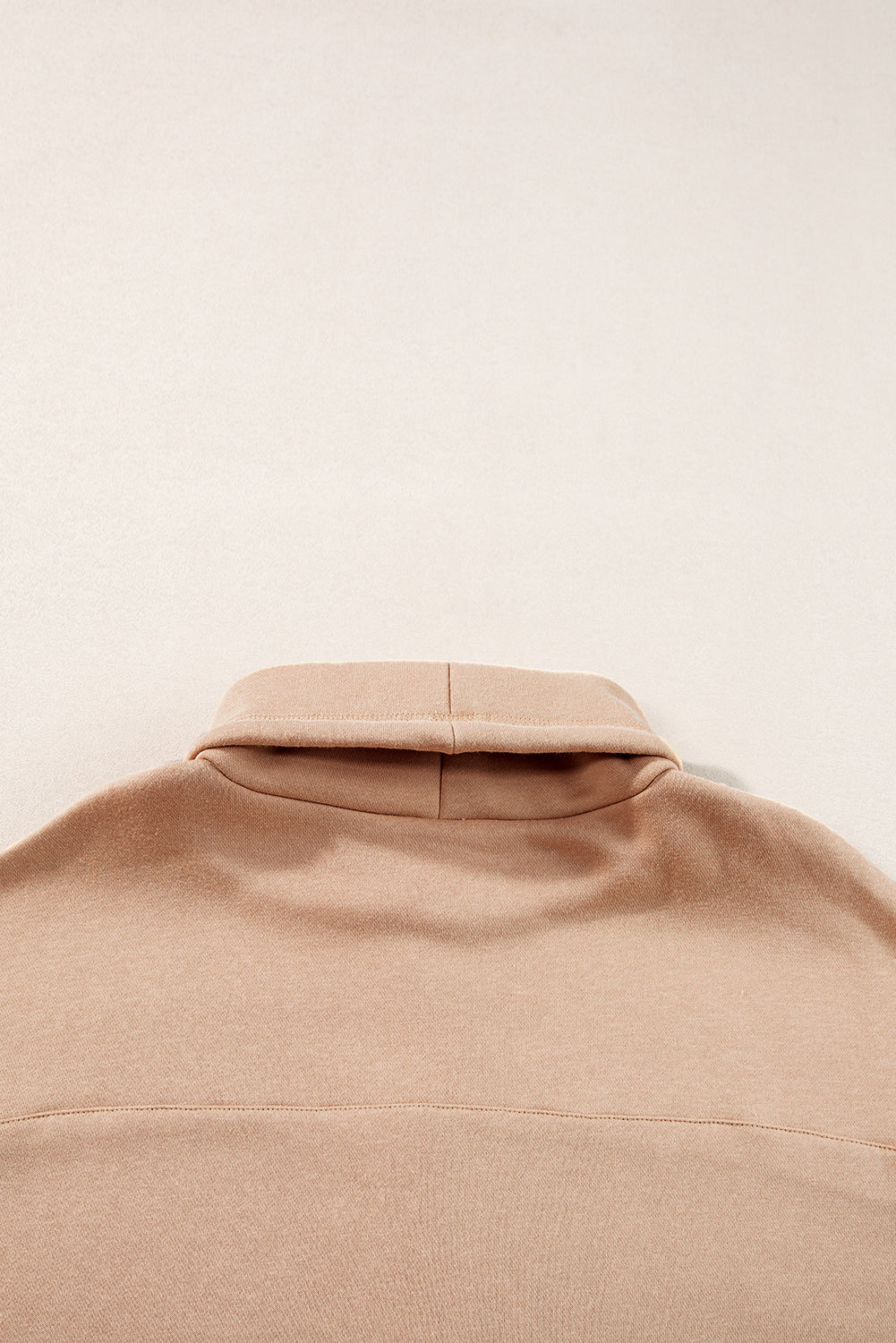 Drawstring Turtleneck Dolman Sleeve Sweatshirt | Light French Beige