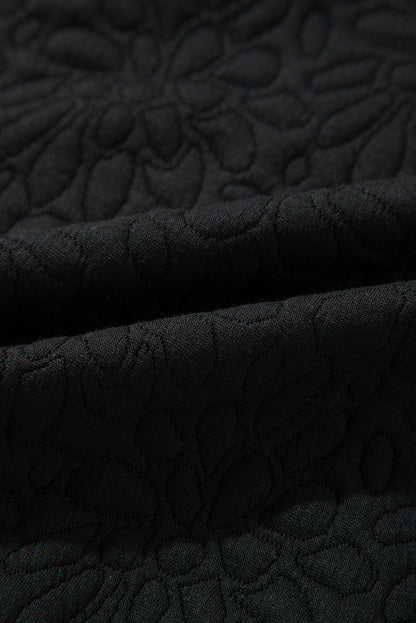 Floral Quilted Jacket | Black