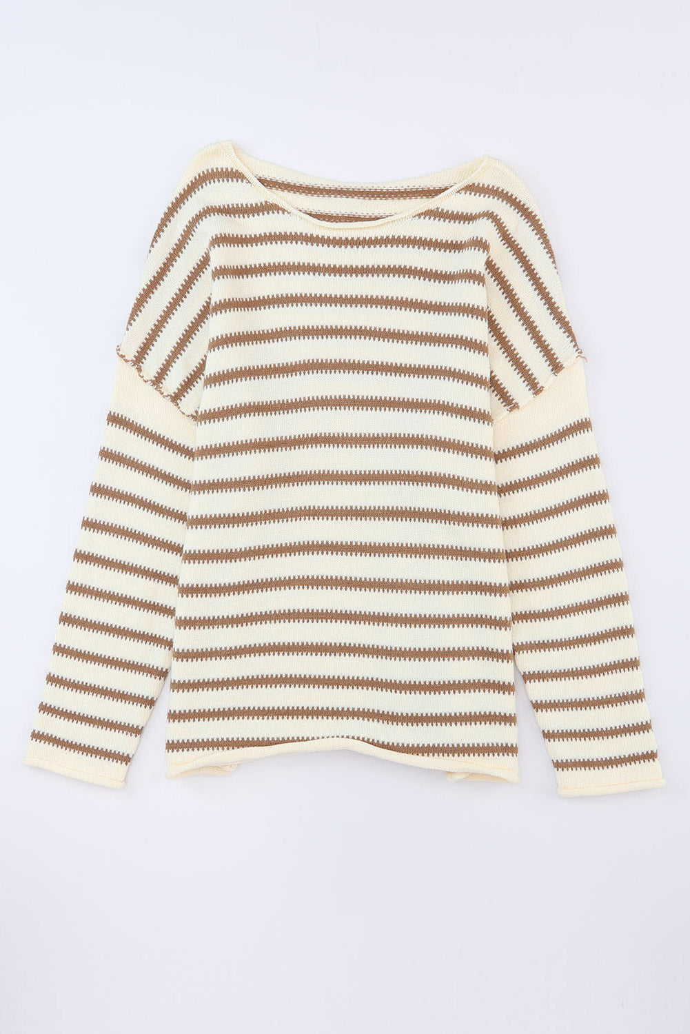 Striped Drop Shoulder Oversized Sweater | Yellow