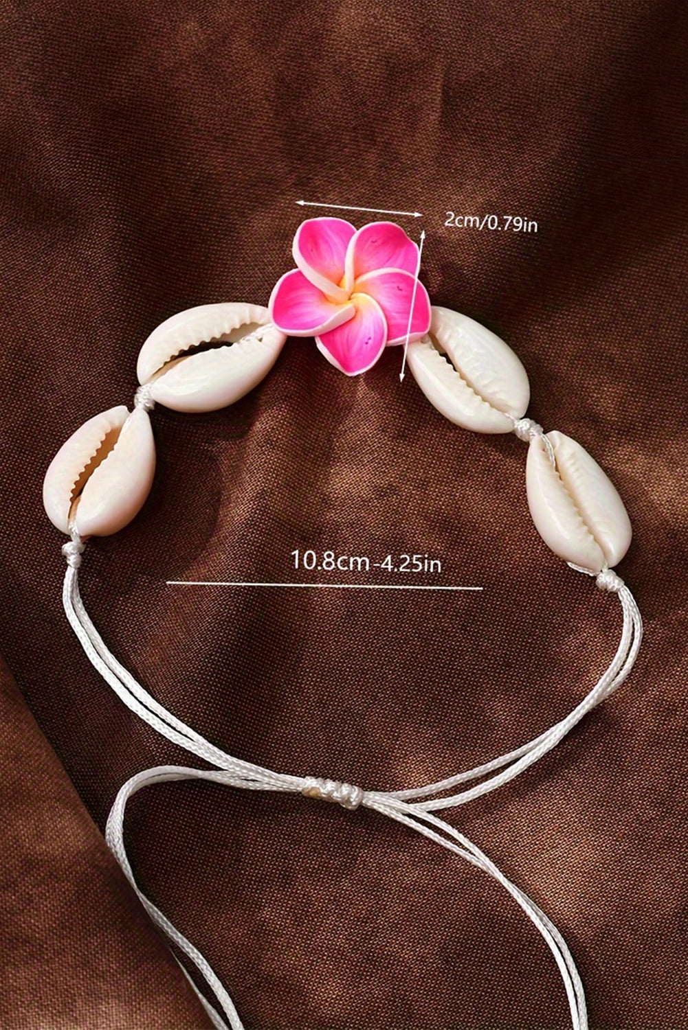 Flower Seashell Adjustable Bracelet | White