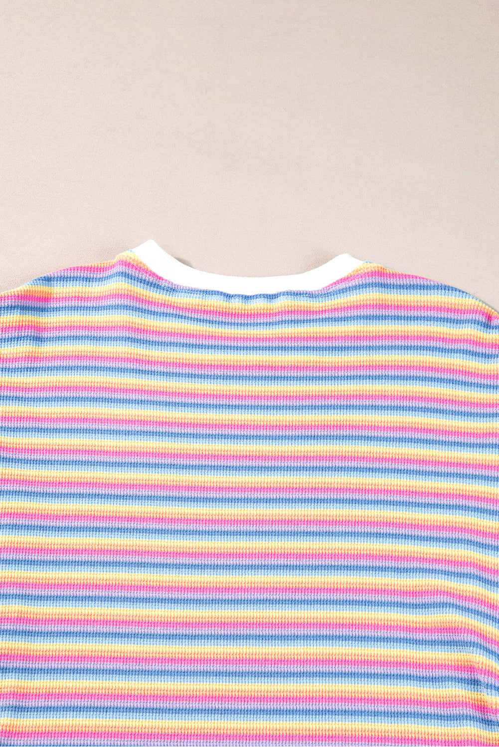 Crew Neck T Shirt Dress | Pink Stripe