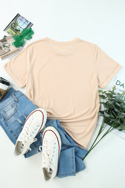 Solid Colour Crew Neck Tee | Khaki