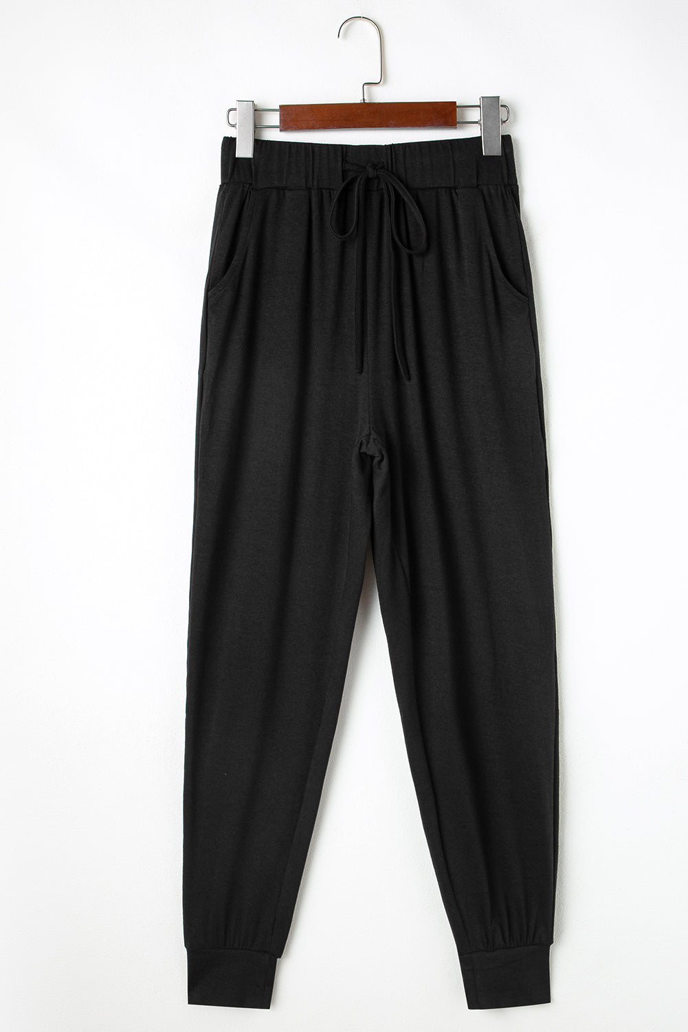 Split Long Cardigan And Skinny Pants Lounge Set | Black