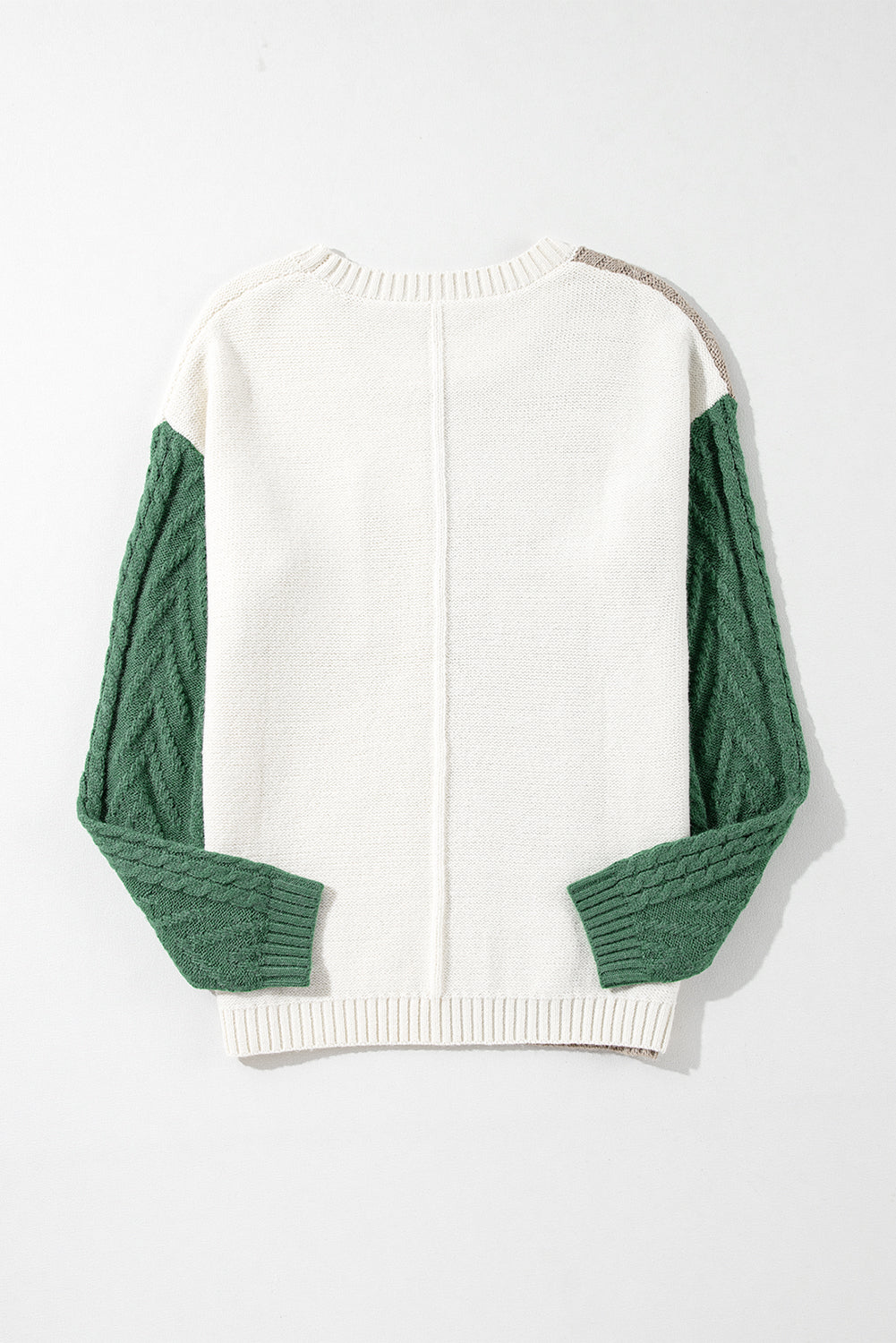 Colourblock Patched Pocket Drop Shoulder Sweater | Vineyard Green