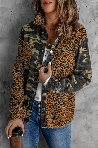 Camouflage Patchwork Jacket | Leopard