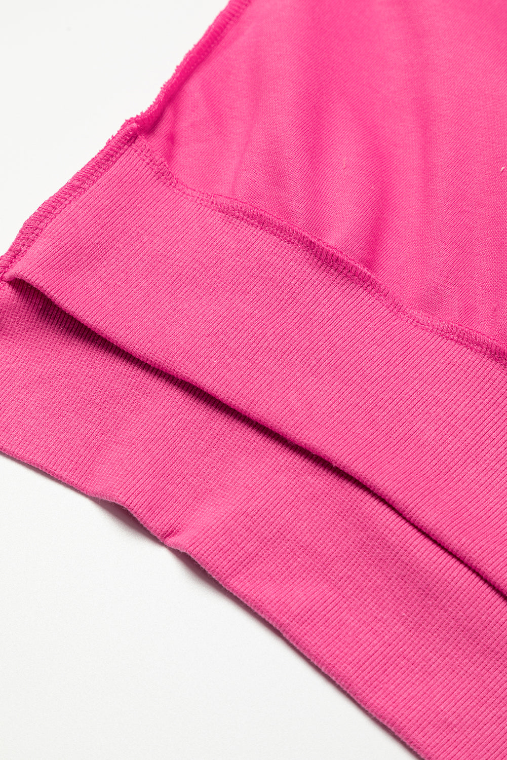 Drop Shoulder Henley Buttons Sweatshirt | Strawberry Pink