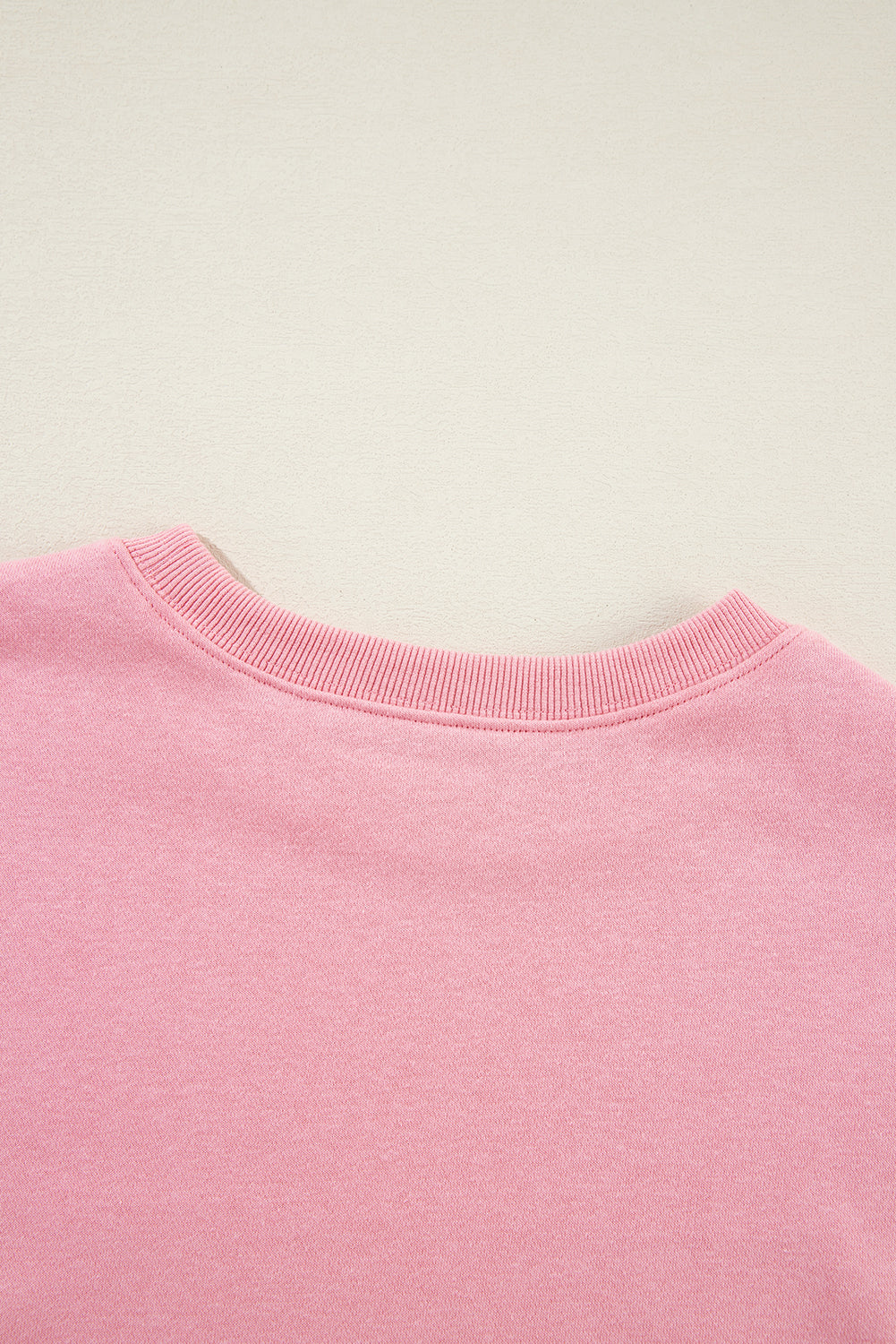 Solid Classic Crewneck Pullover Sweatshirt | Pink