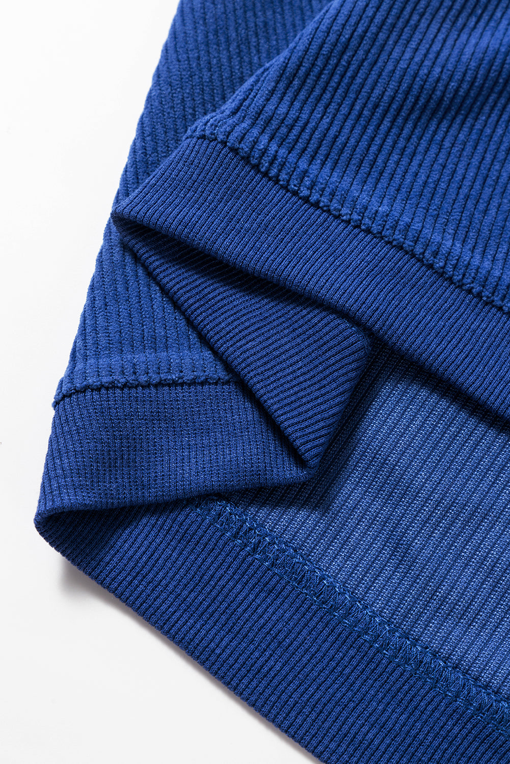 Ribbed Corduroy Oversized Sweatshirt | Dark Blue