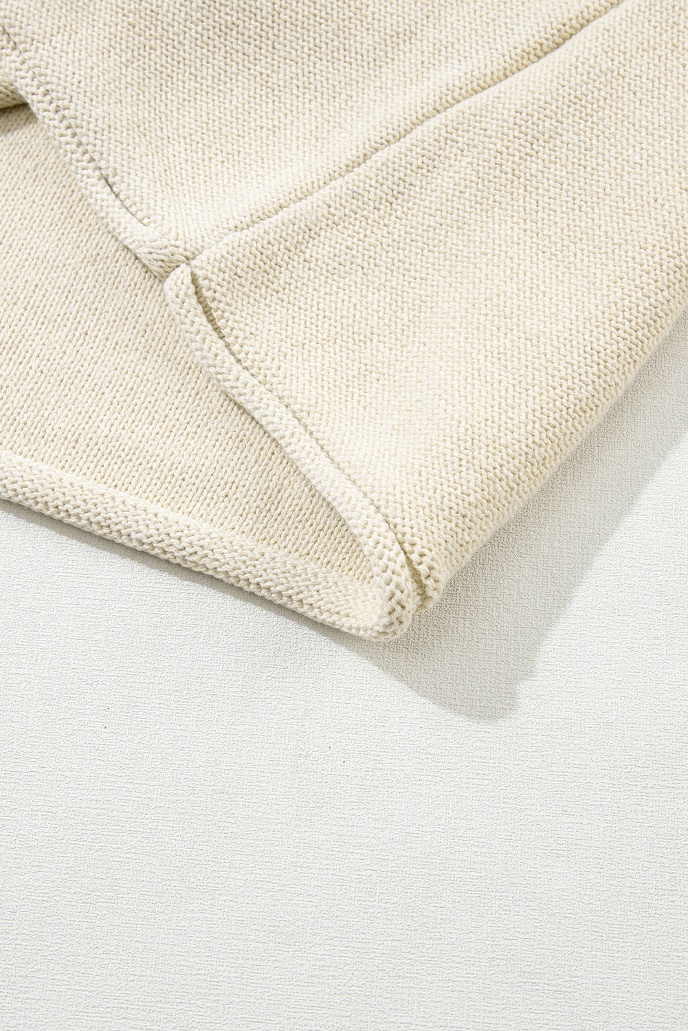 Solid Colour Cap Sleeve Knitted Sweater | Oatmeal