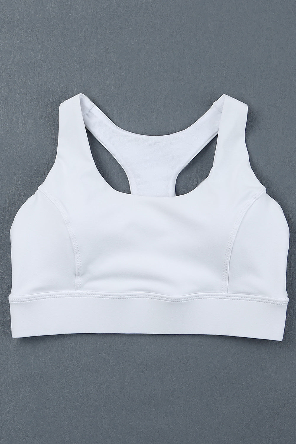 Athletic Push Up Sports Bra | White