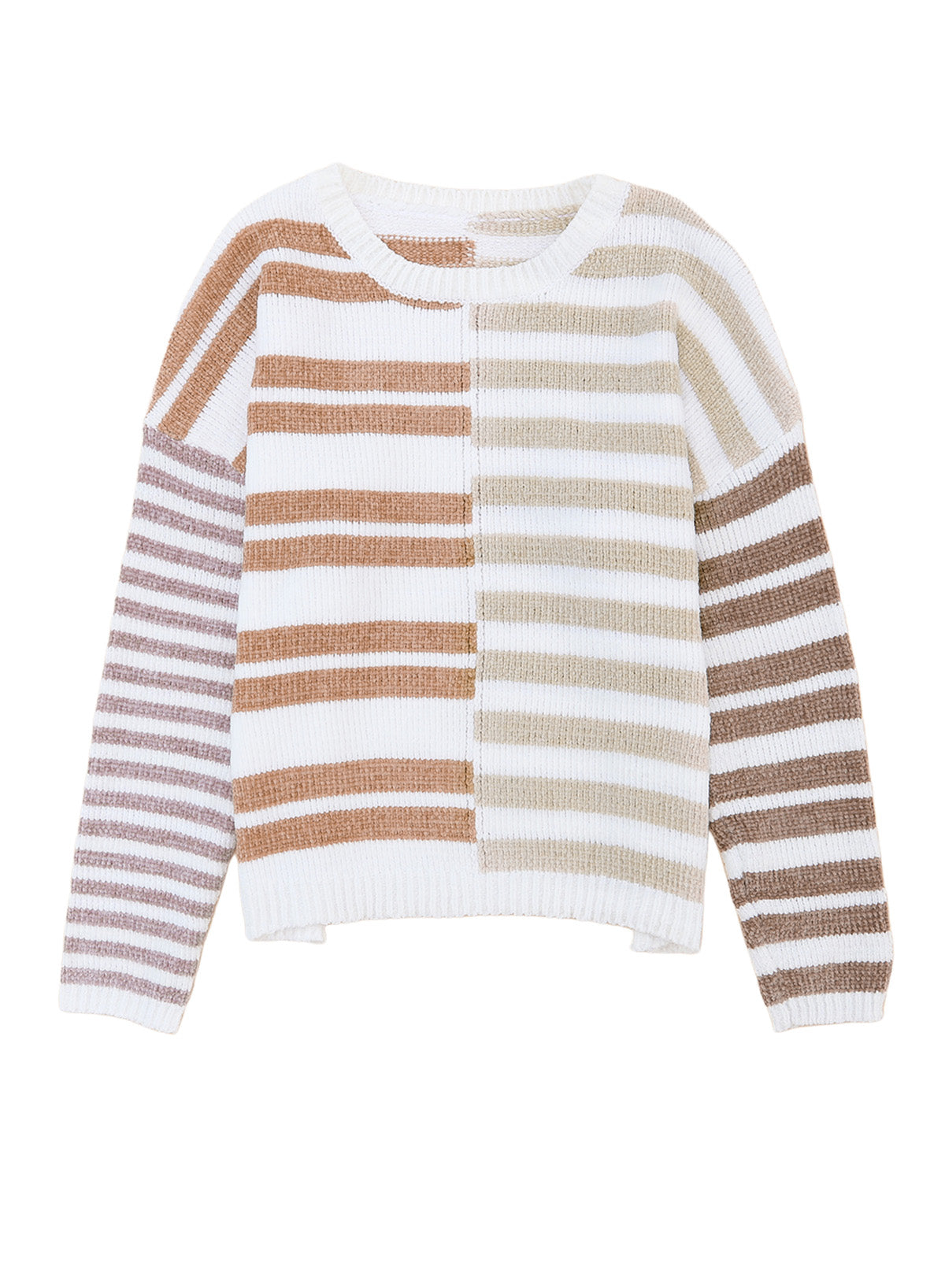 Blocked Drop Shoulder Slouchy Sweater | Stripe