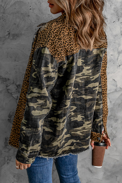 Camouflage Patchwork Jacket | Leopard