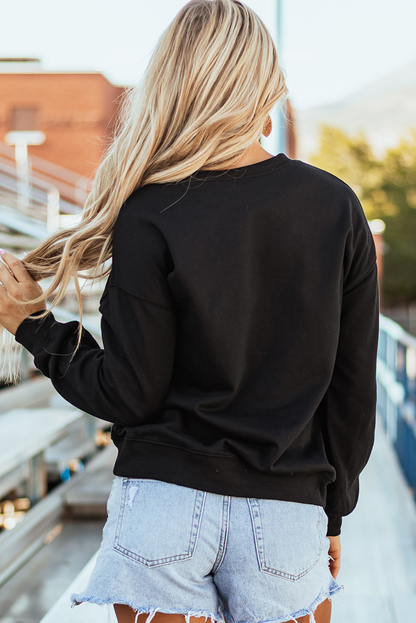 Game Day Graphic Pullover Sweatshirt | Black