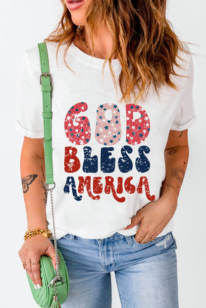 God Bless America Graphic Tee | White