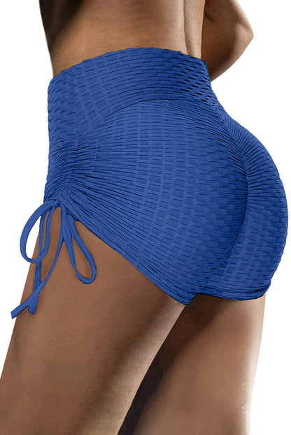 Butt Lifting High Waist Yoga Shorts | Blue