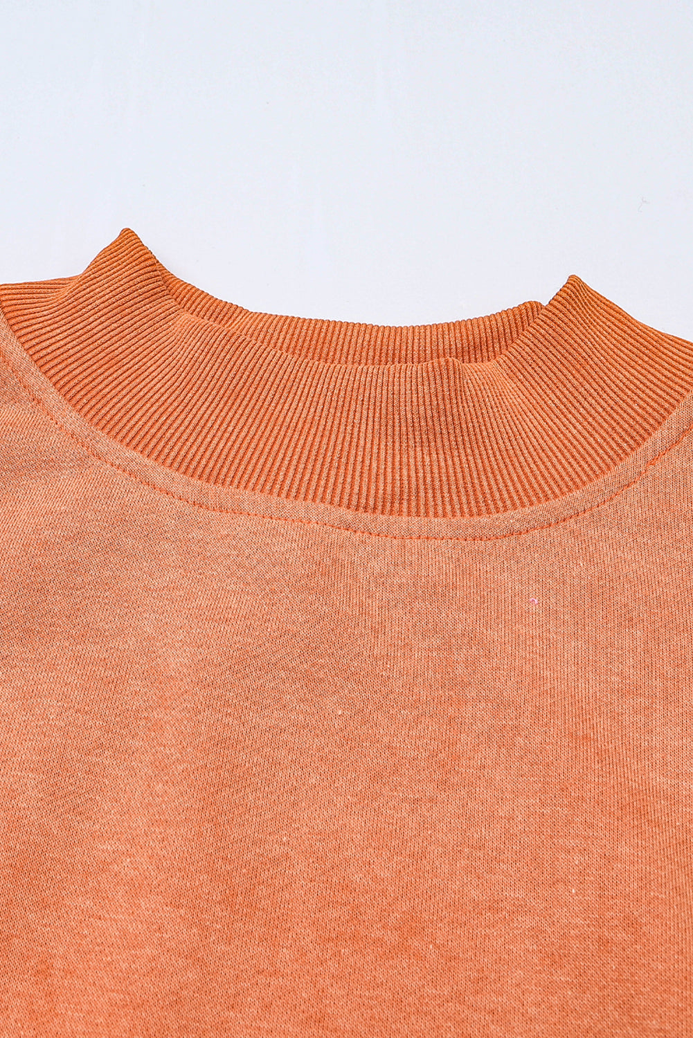 Drop Shoulder Crew Neck Pullover Sweatshirt | Orange