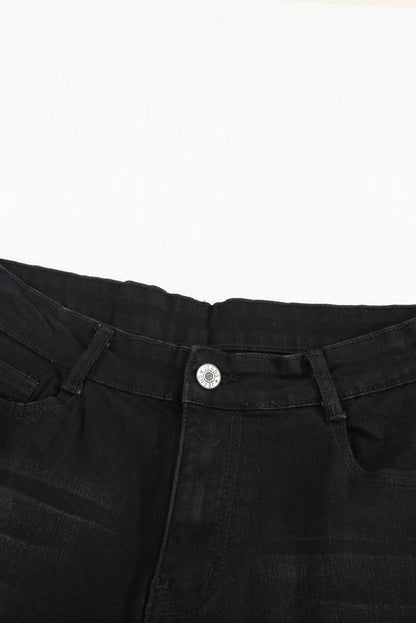 Wash Vintage Wide Leg Jeans | Black