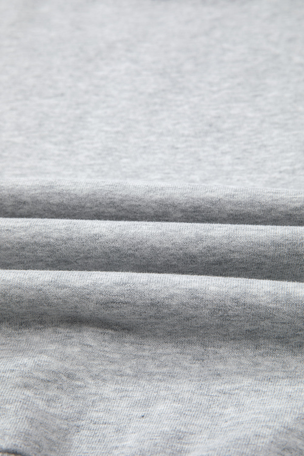 Solid Fleece Lined Drop Shoulder Terry Sweatshirt | Gray