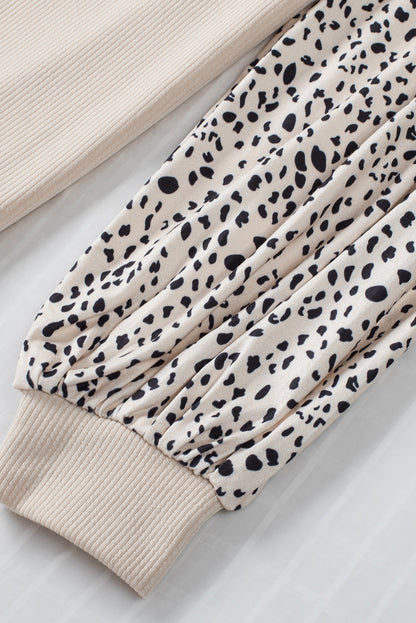 Leopard Print Pullover Top | Khaki