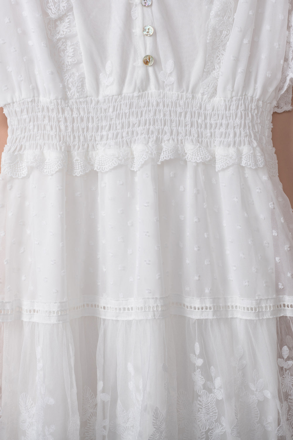 Luminous Dawn Lace Gown | White