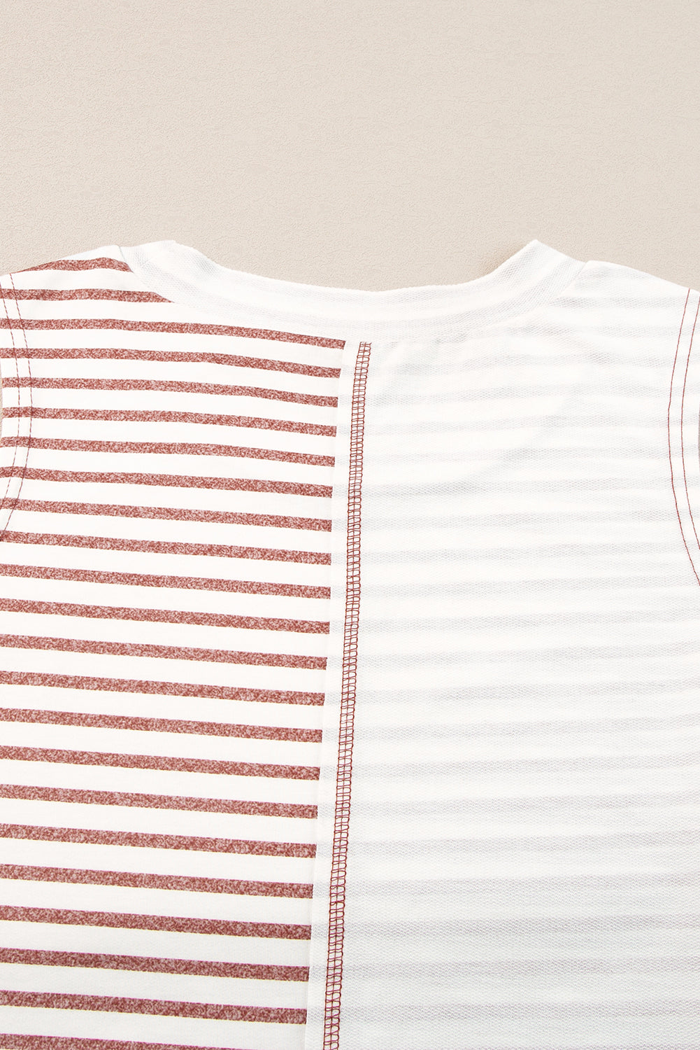 Colourblock Loose Tank Top | Brown Stripe