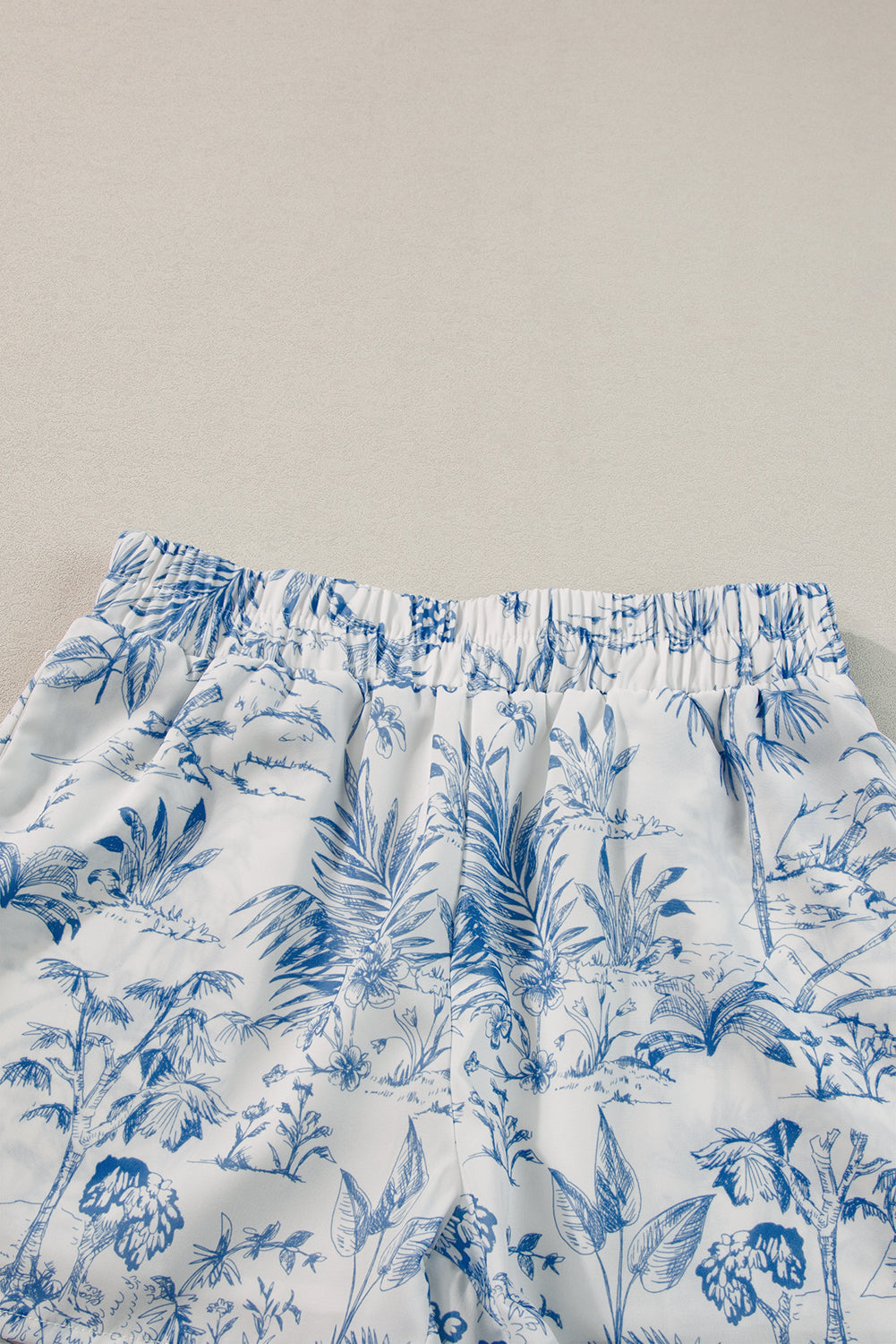 Floral Short Sleeve Shirt And Shorts Set | Sky Blue