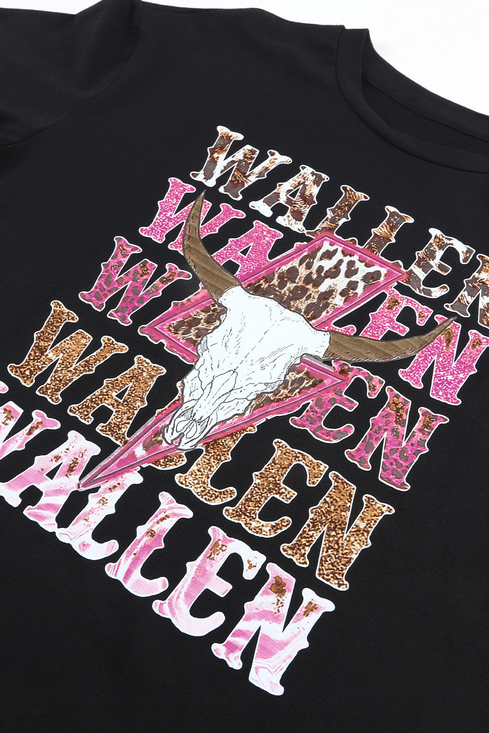 Wallen Cowskull Graphic Oversized Tee | Black