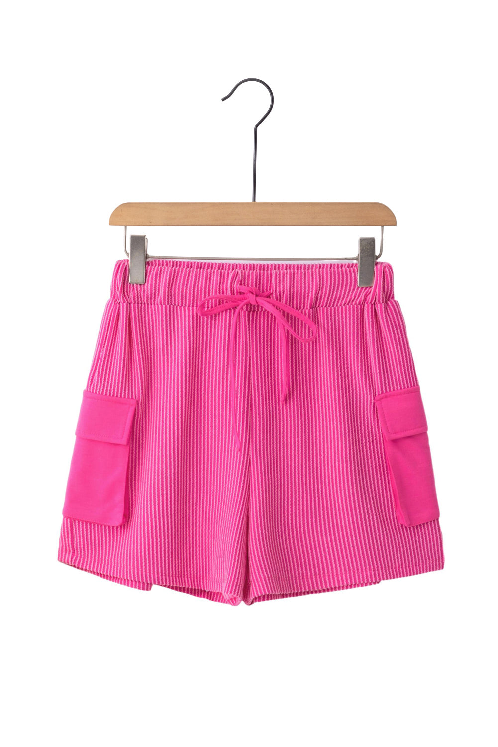 Cargo Pocket Wide-Leg Shorts | Bright Pink