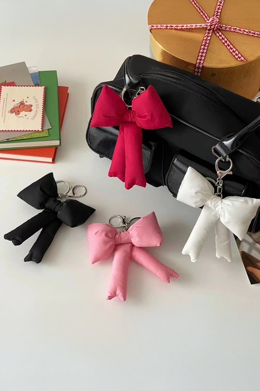 Cute 3D Bow Knot Keychain | Pink